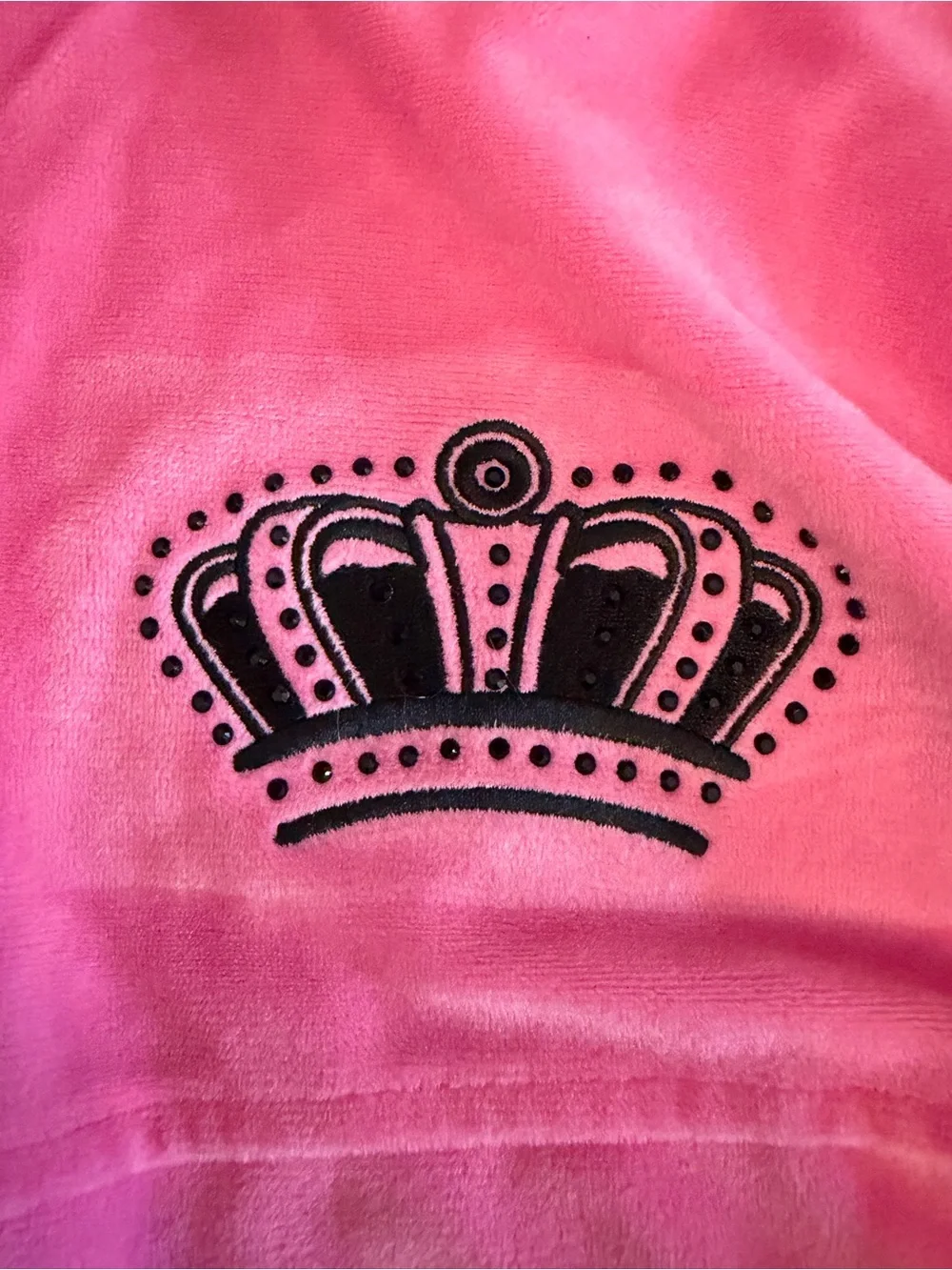 Juicy Couture Hot Pink Studded Crown Dog Hoodie